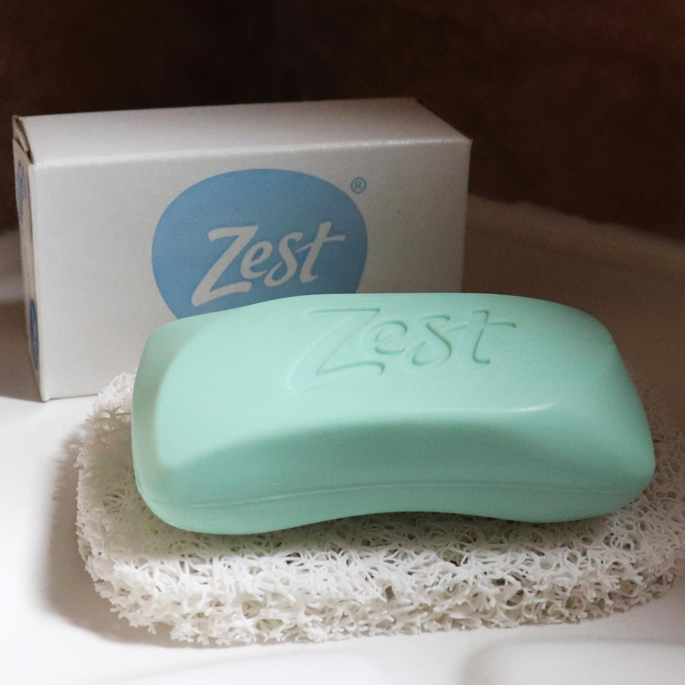 Zest bar soap gentle cleansing for hands and body in daily use.