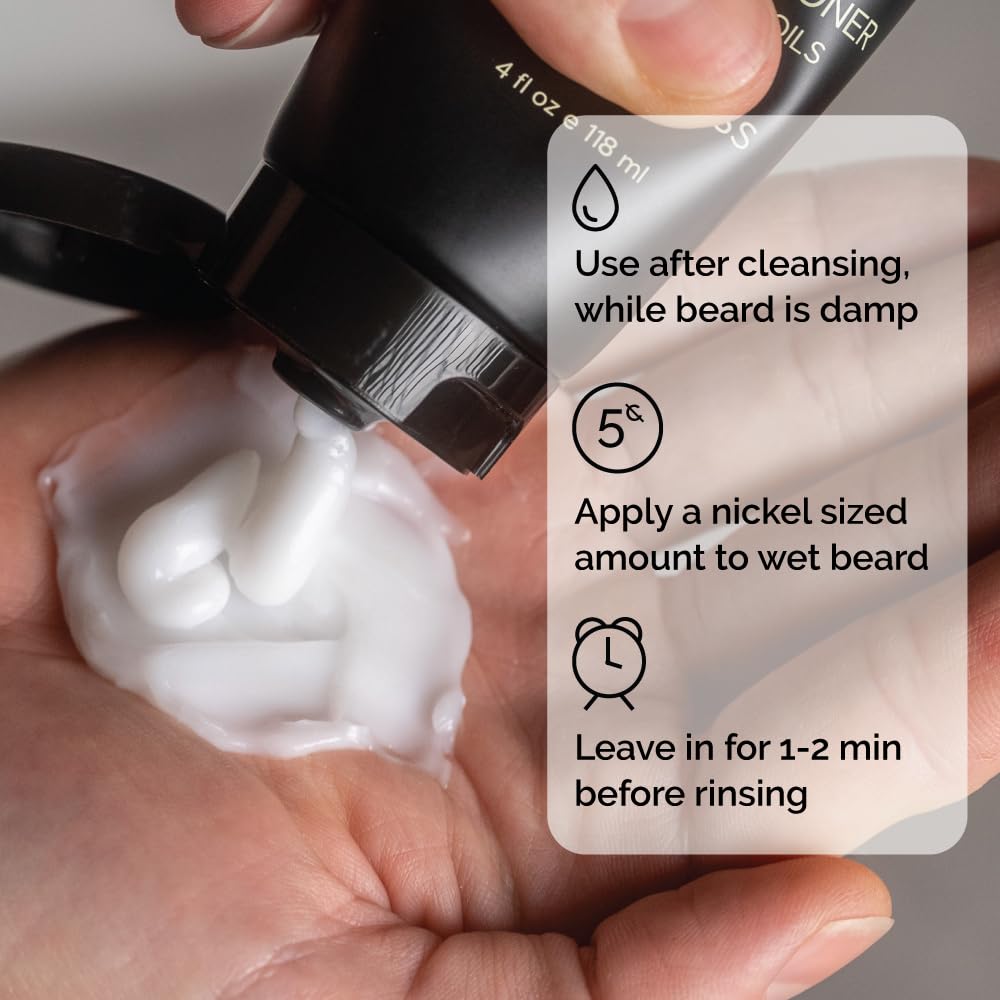 ZEUS Beard Conditioner Wash jojoba-oil-balance promotes natural shine.