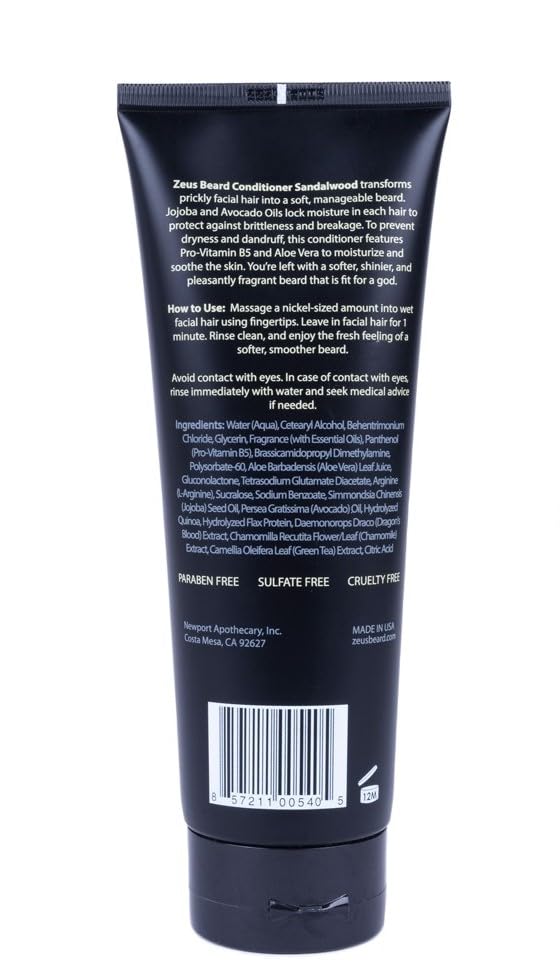 ZEUS Beard Conditioner Wash product-shot-label shows premium packaging.
