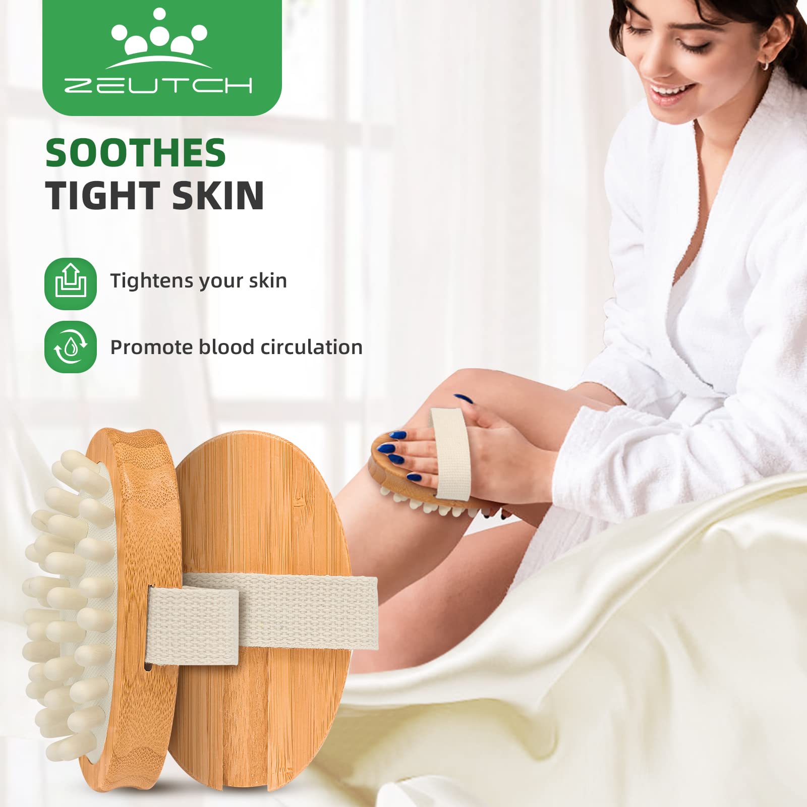 Zeutch boar bristles deliver durable exfoliation without shedding or irritation.