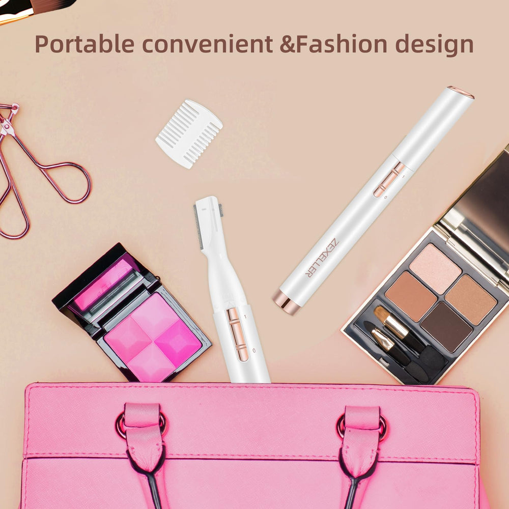 ZEXELLER Eyebrow Trimmer sleek design fits portable lifestyle.
