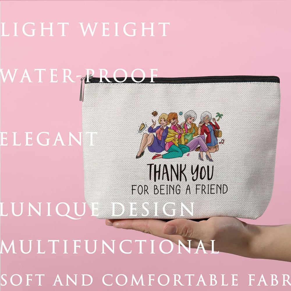 ZHAMEN N makeup bag stitching detail shows durable construction and care.