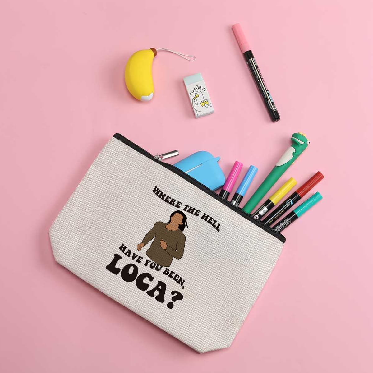 Zhamen N travel-friendly makeup bag fits purses and luggage