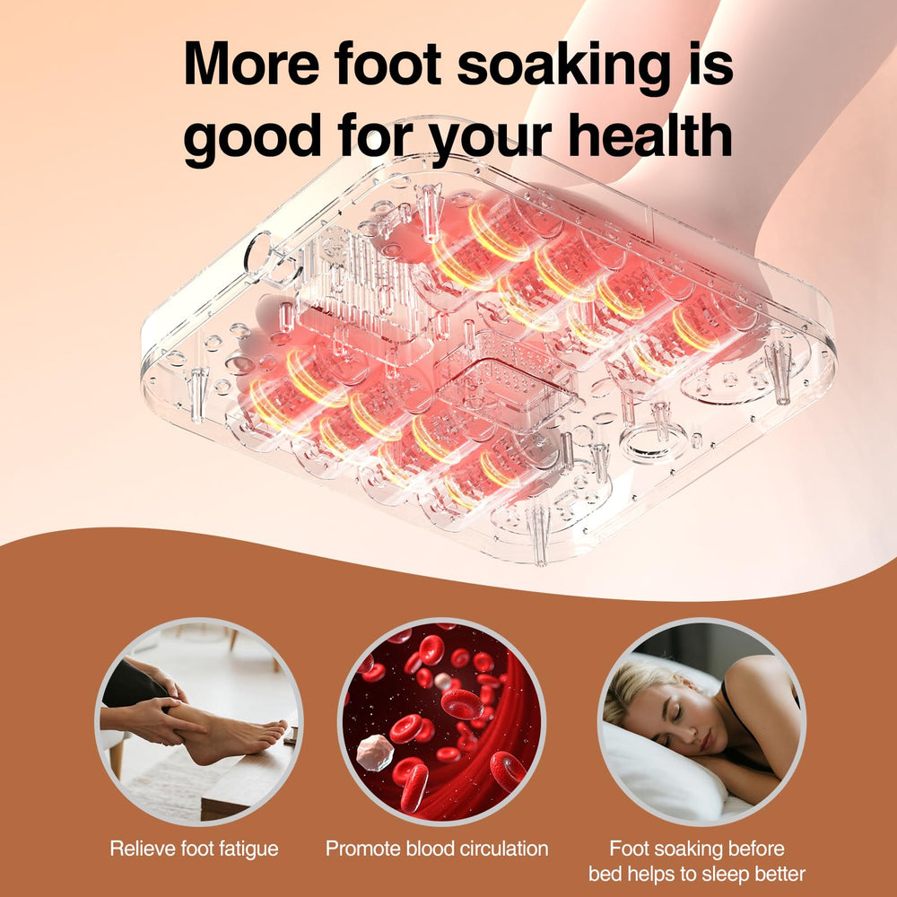 ZhanHao foot spa with 8 rollers and bubbles for deep massage.