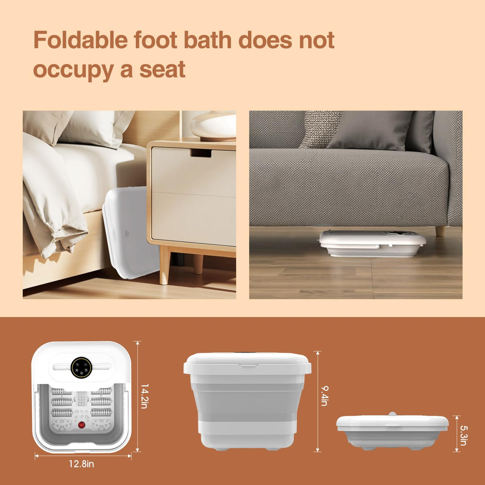 ZhanHao collapsible foot spa folded for compact storage.