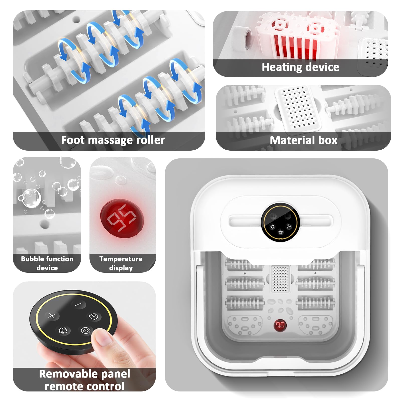 ZhanHao foot bath massager with heat for warm, soothing soaks.
