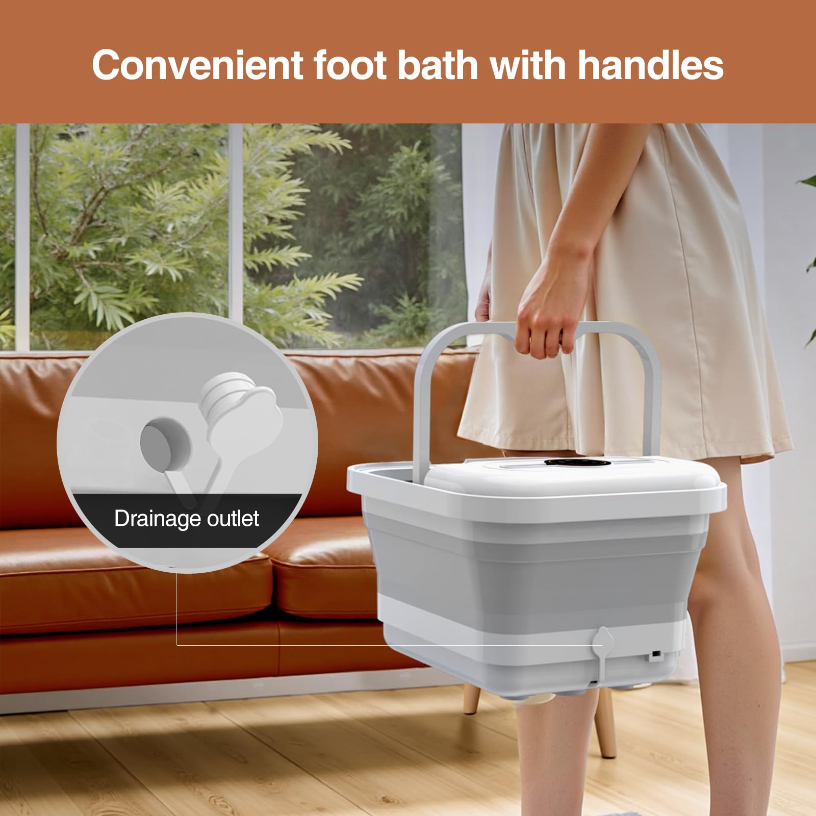 ZhanHao foot spa remote-start for quick spa sessions.