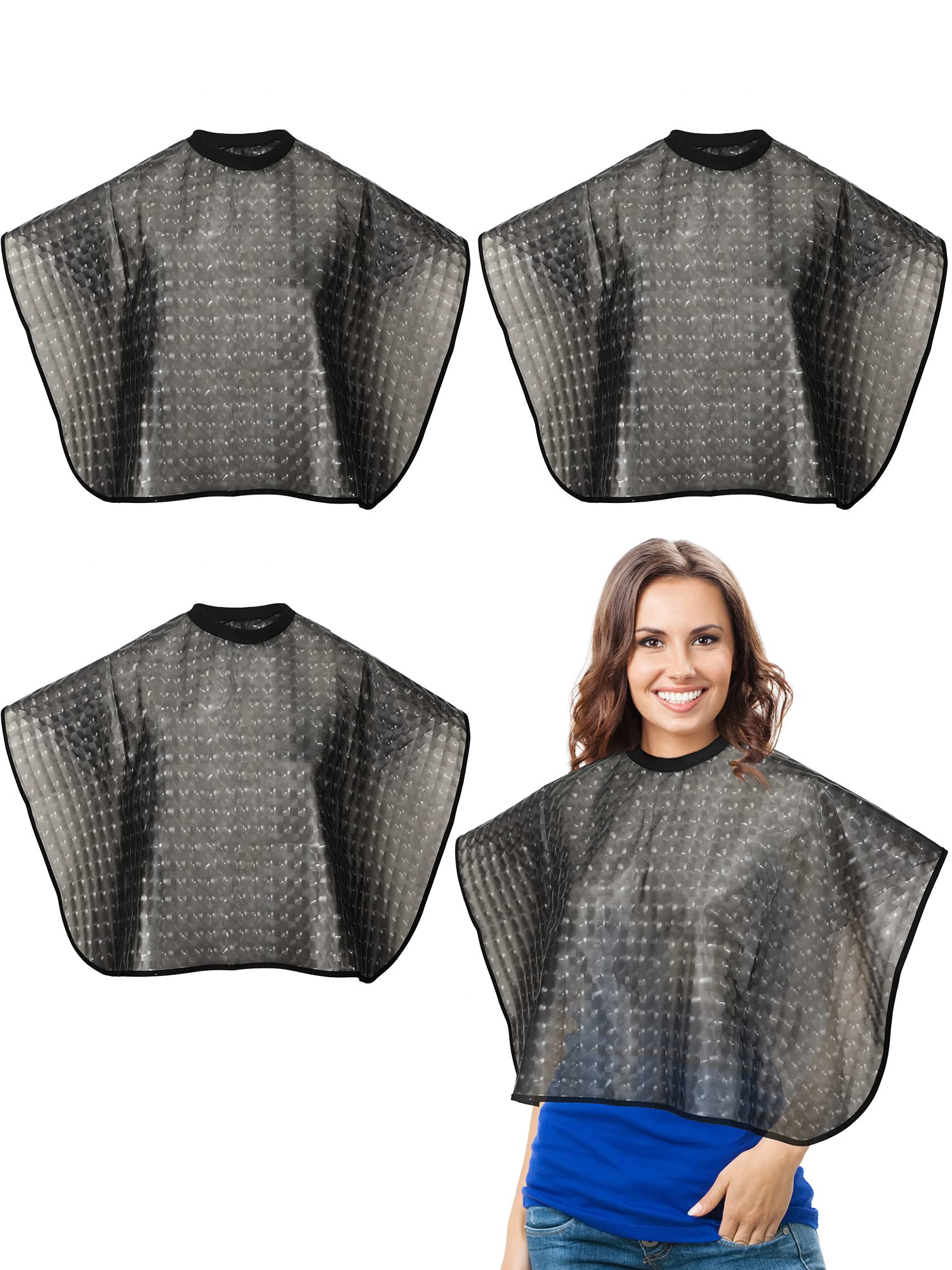 Zhanmai hair color cape showing waterproof material protecting clothes during dyeing