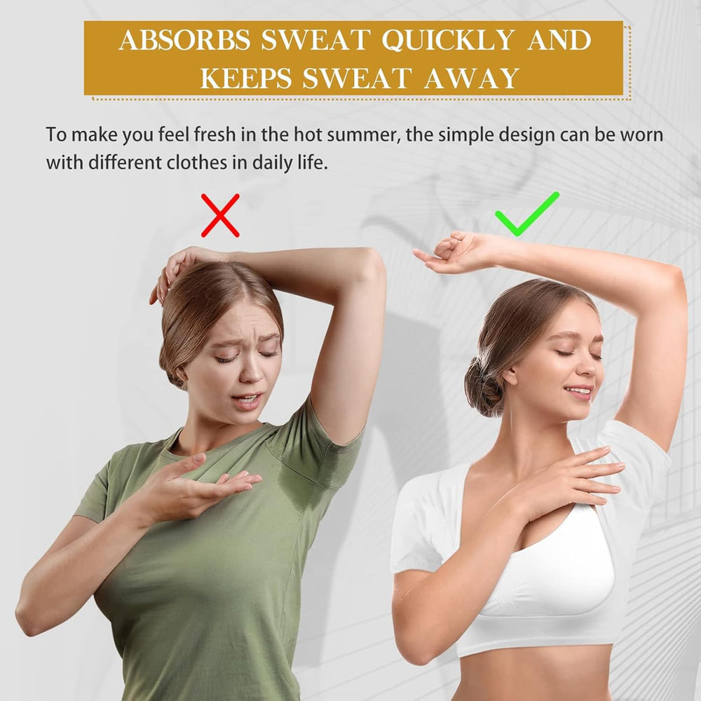 Zhanmai underarm sweat vest black front view emphasizes discreet protection.