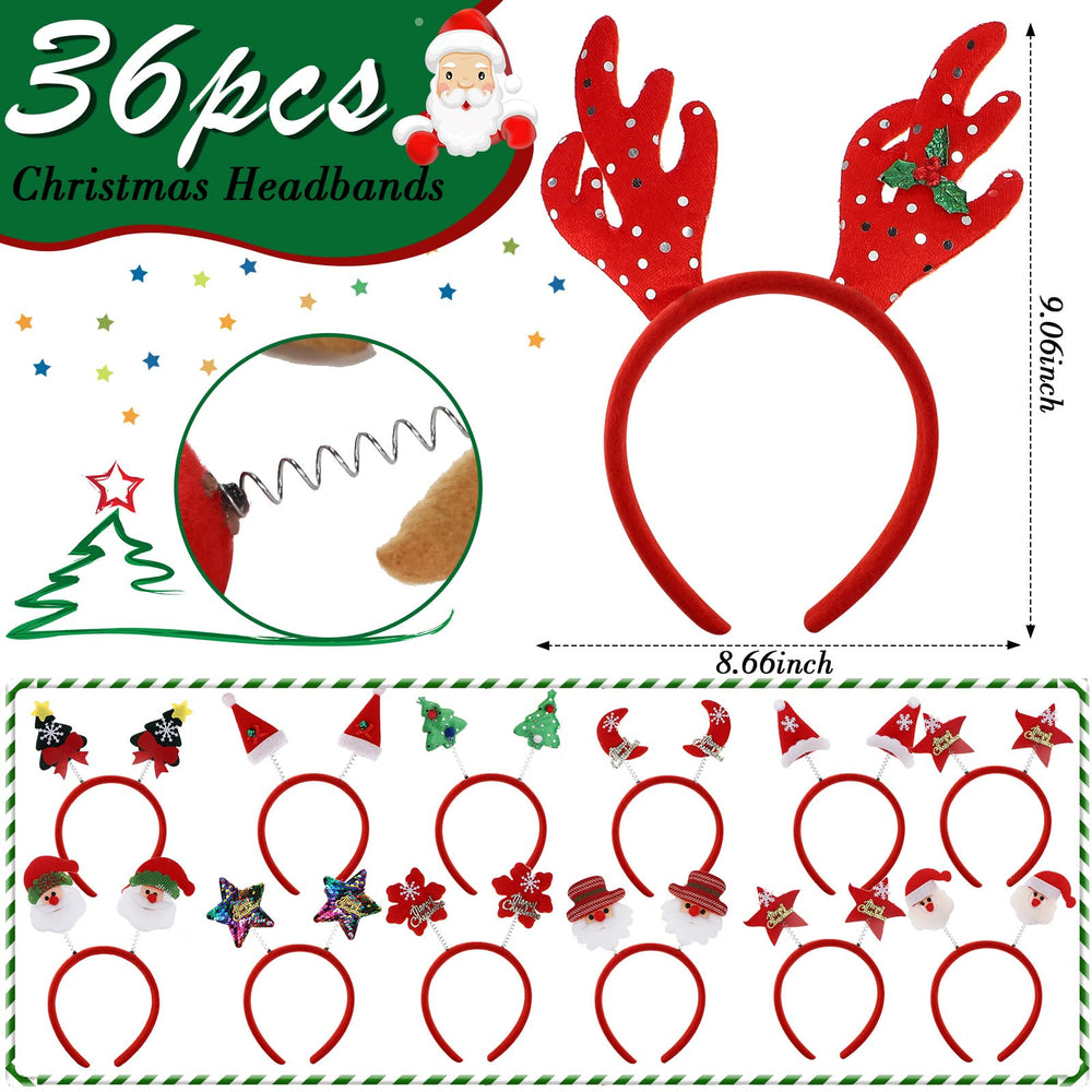 Zhehao Christmas headbands Reindeer antlers provide a cute costume accent for kids and adults.