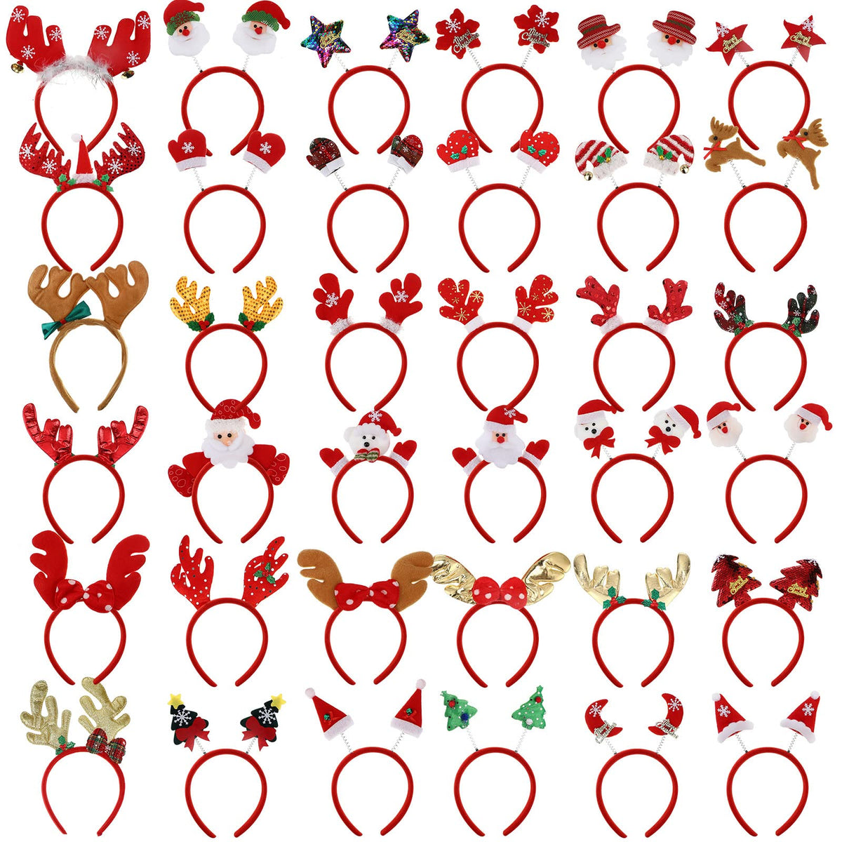 Zhehao Christmas headbands Santa style for festive photo prop and party fun.