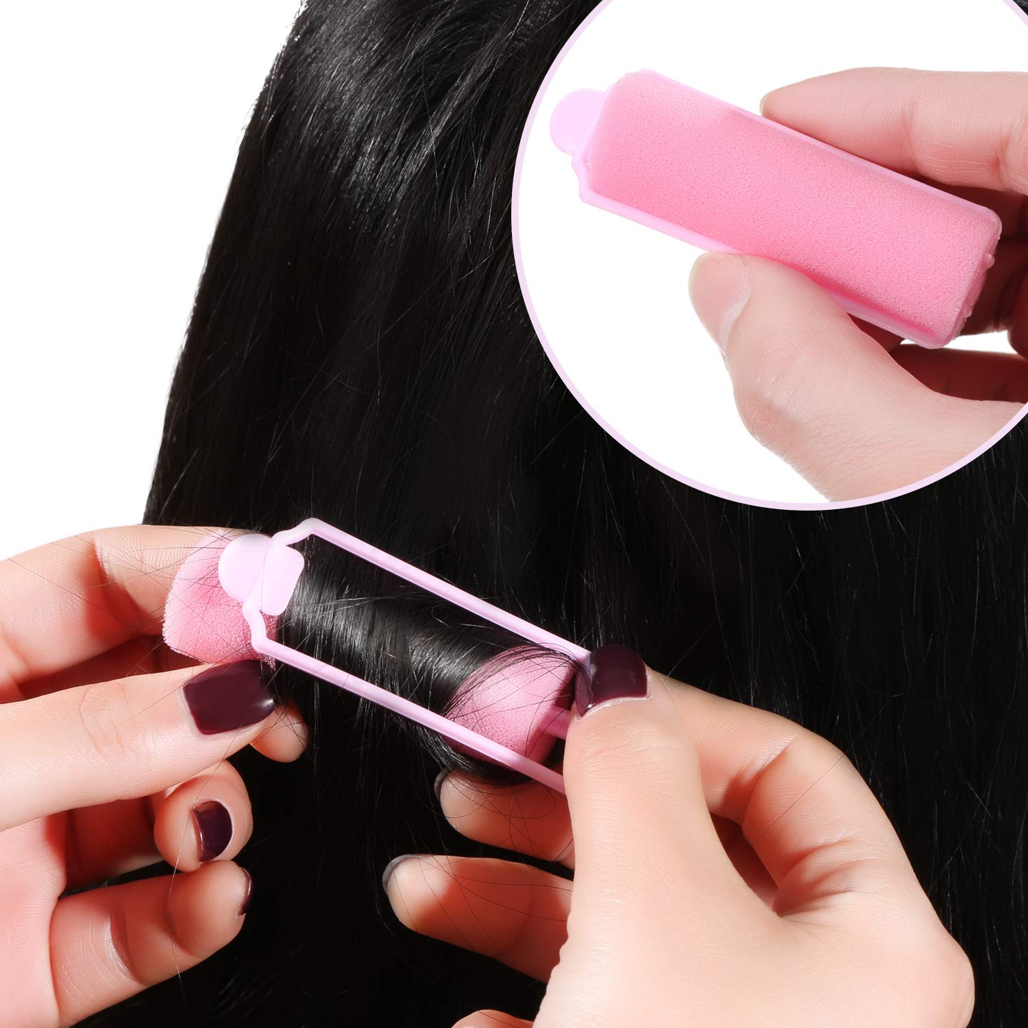 Zhehao flexible foam rollers pink visual highlights wet or dry hair compatibility