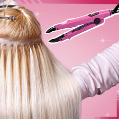Zhehao hair extensions iron wand with C-head U-tip connector for even heating.