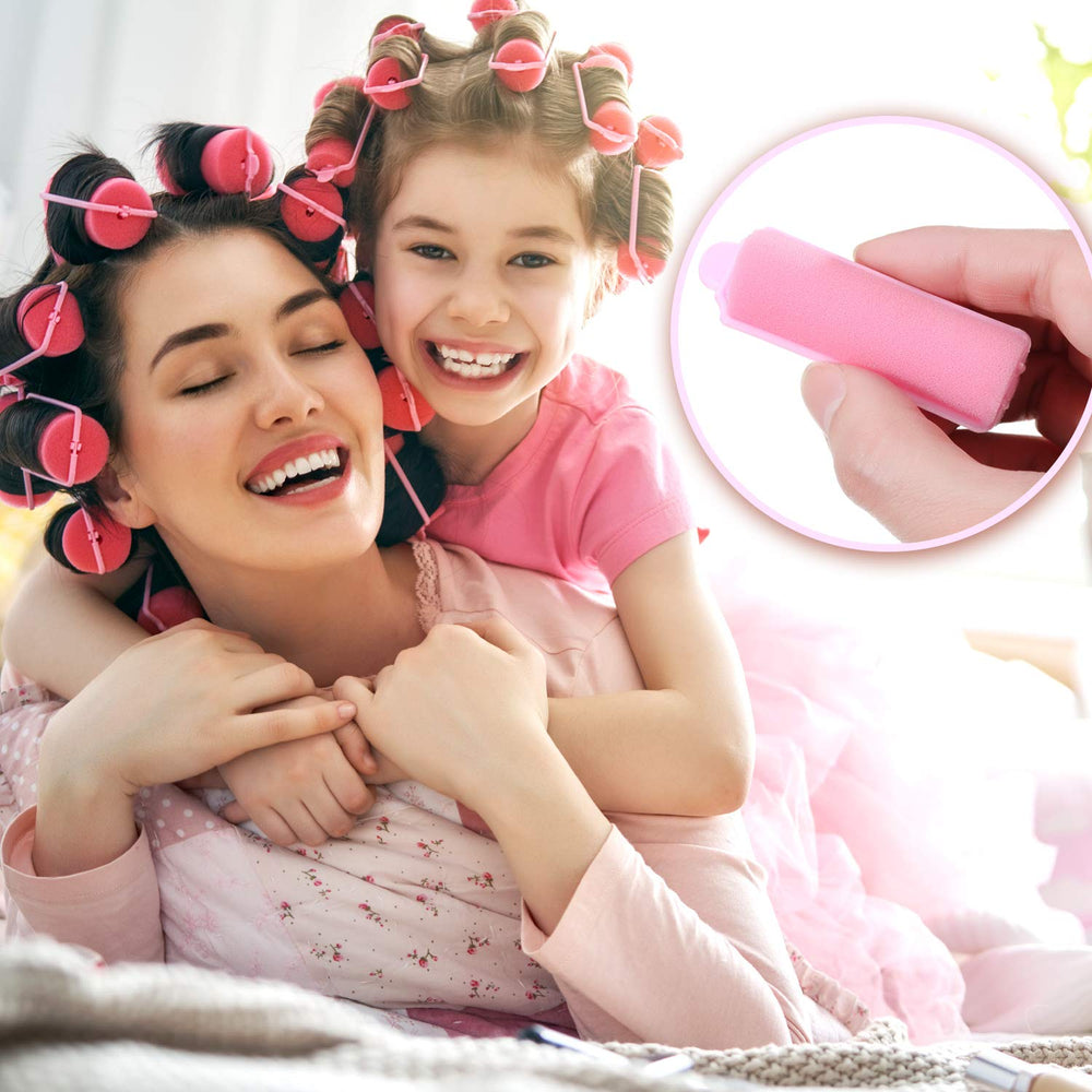 Zhehao-soft-foam rollers pink close-up conveys gentle grip and sleep-friendly comfort