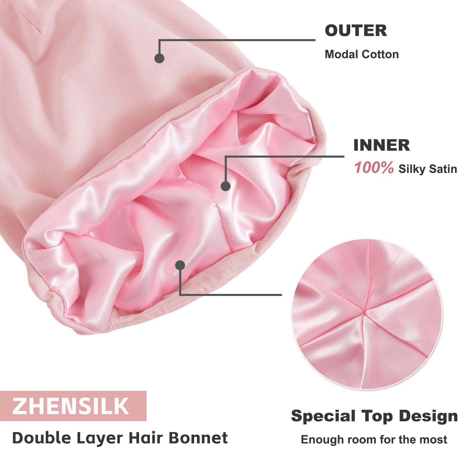 ZHENSILK adjustable buckle demonstrates secure night wear