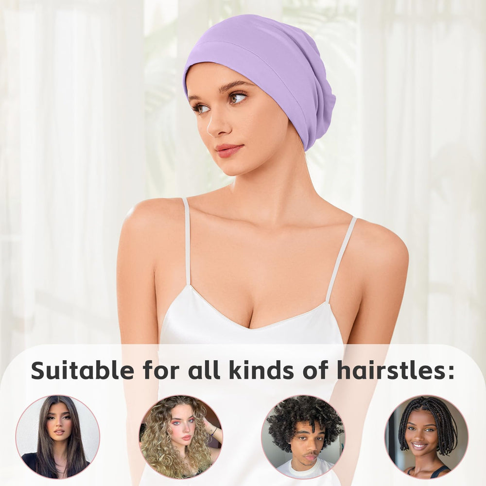 ZHENSILK bonnet during deep conditioning treatment
