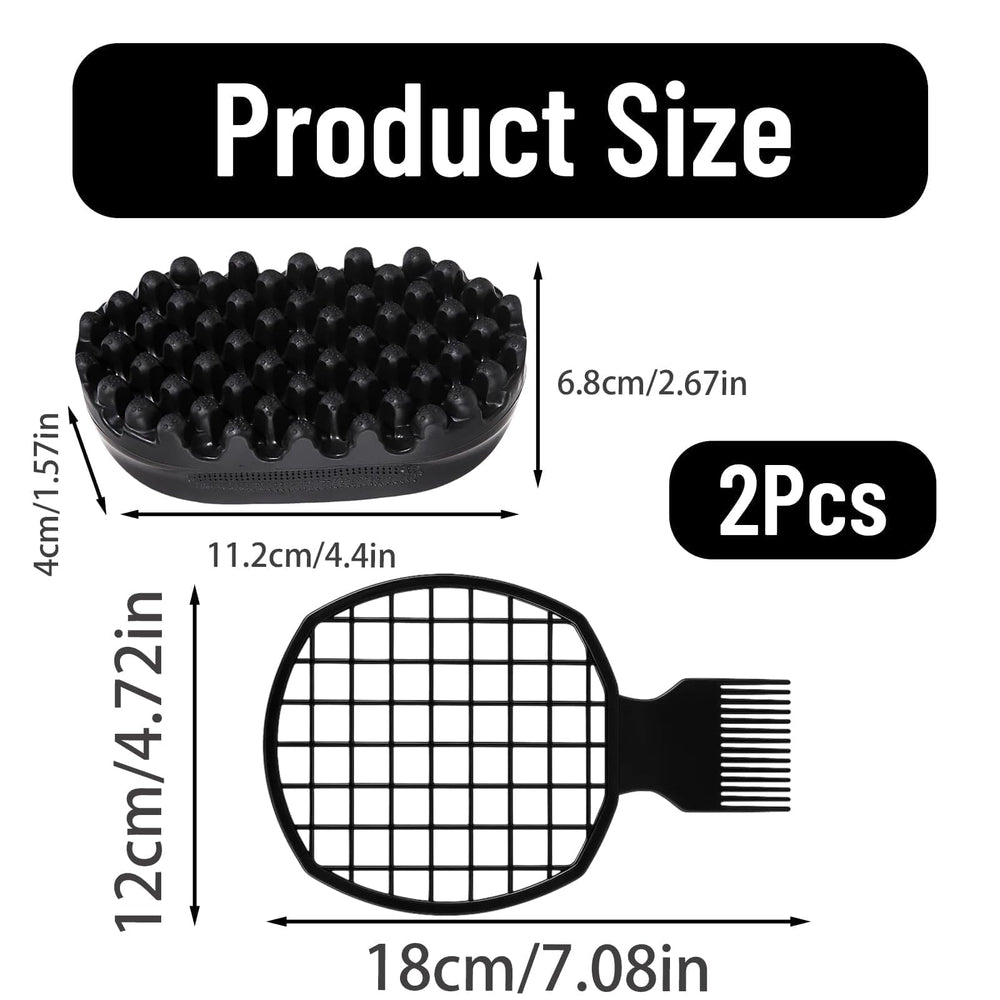 ZHLKHIOP curl sponge with stainless steel needle brush for scalp massage.