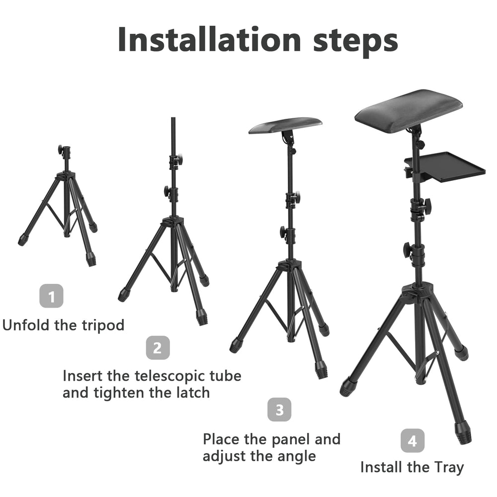 ZHOOGE tattoo armrest stand angle adjuster enables precise tilt and rotation