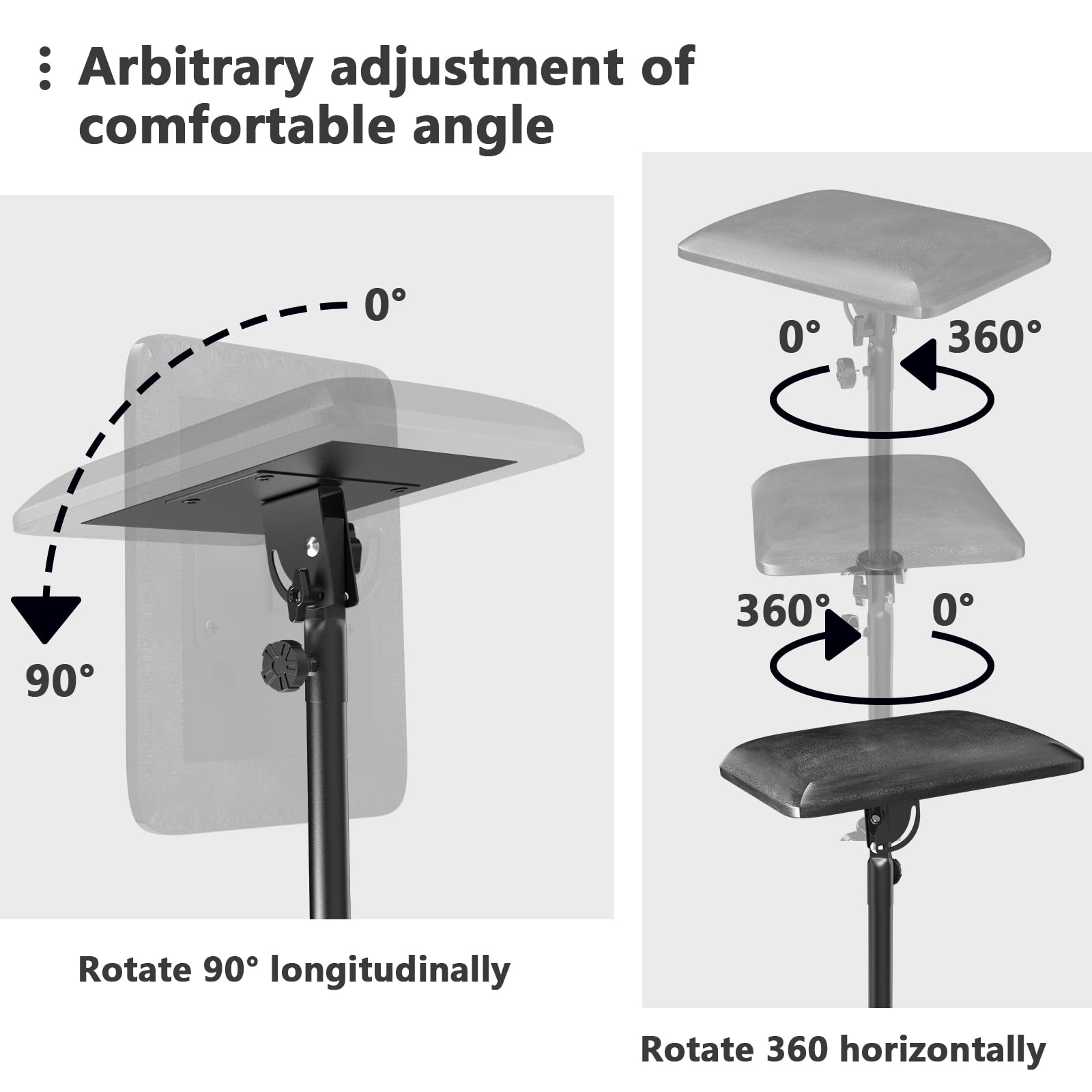 ZHOOGE tattoo armrest stand height and tilt accommodate different positions