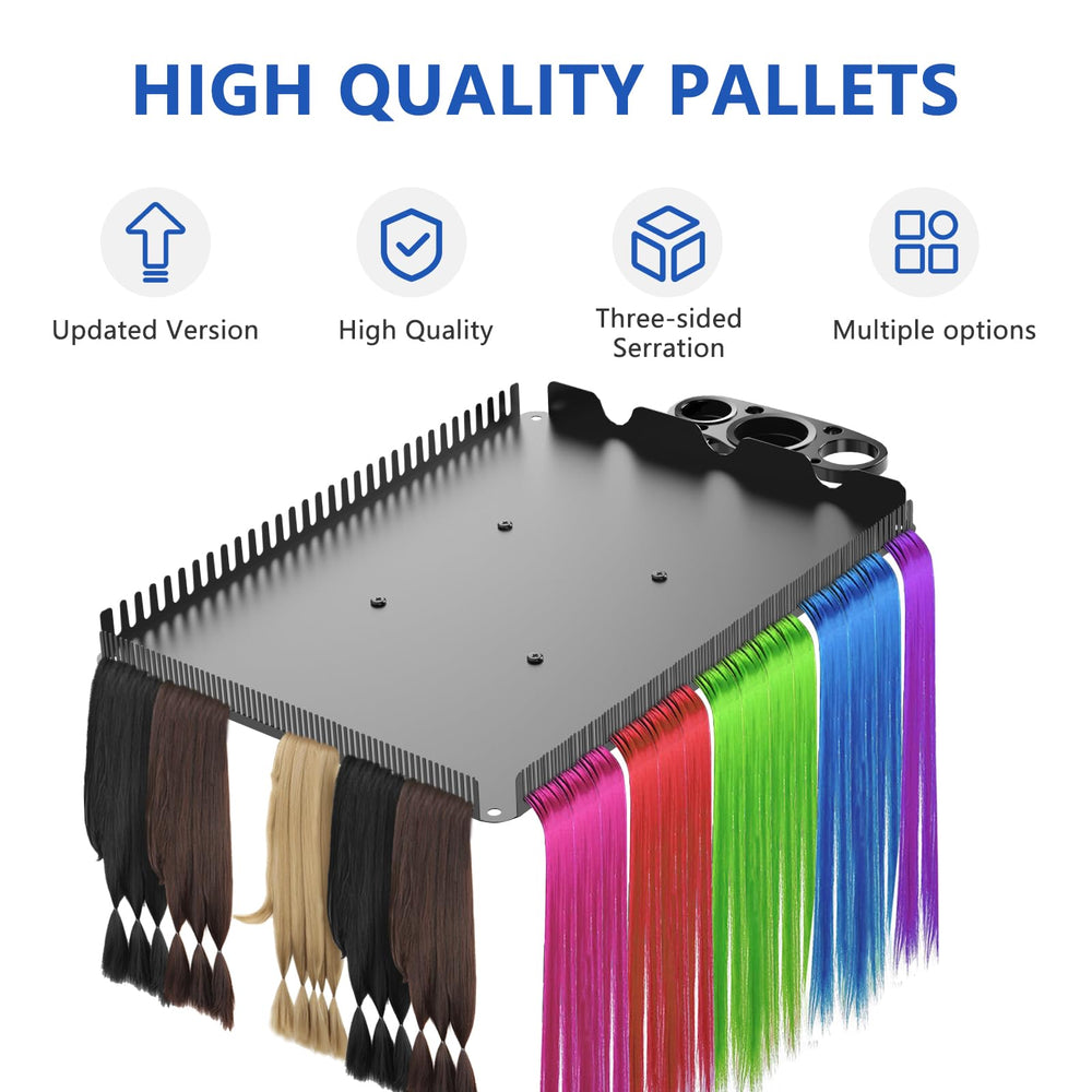 ZHOOGE tool holders drying view featuring built-in holders for curling irons and brushes
