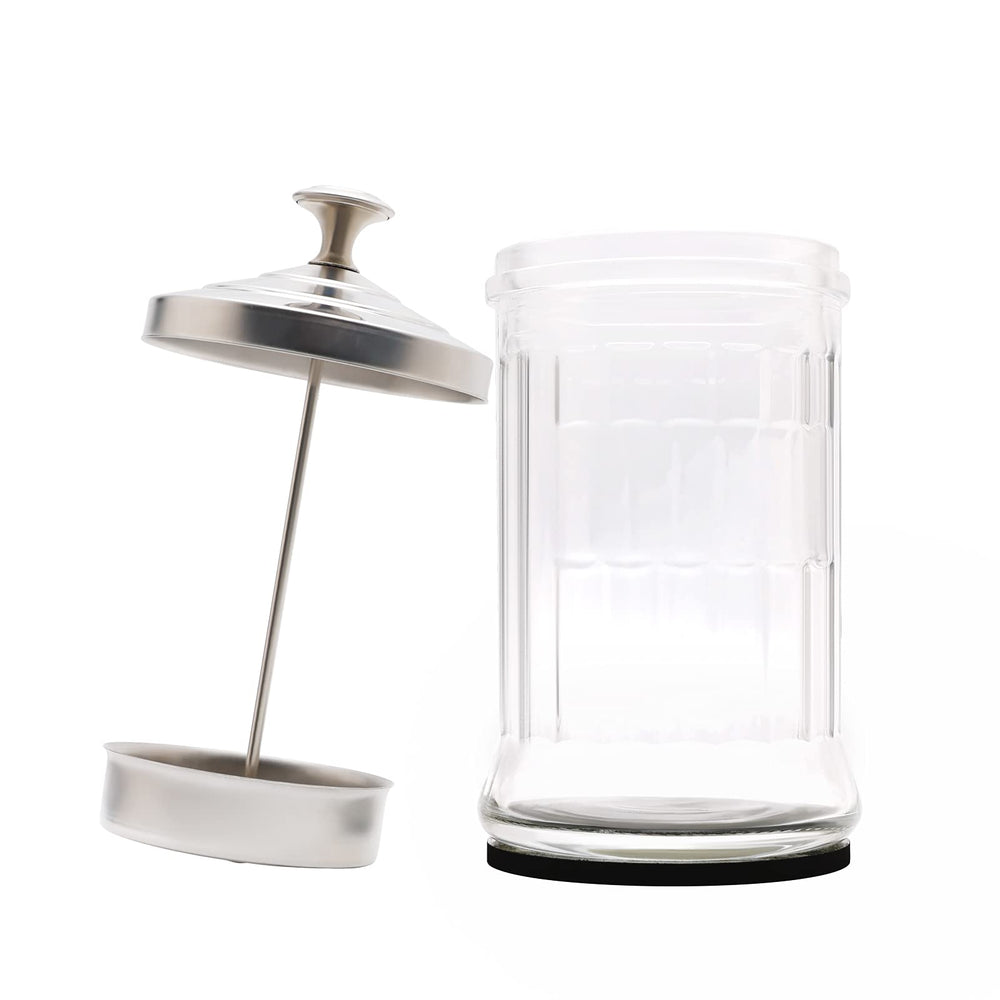 ZIBARBER disinfectant jar irregular anti-slip outer surface enhances grip on a busy table