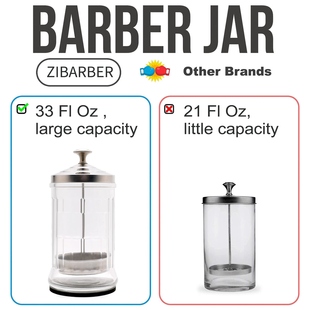 ZIBARBER disinfectant jar retrieval basket lid enables easy tool pickup from the jar