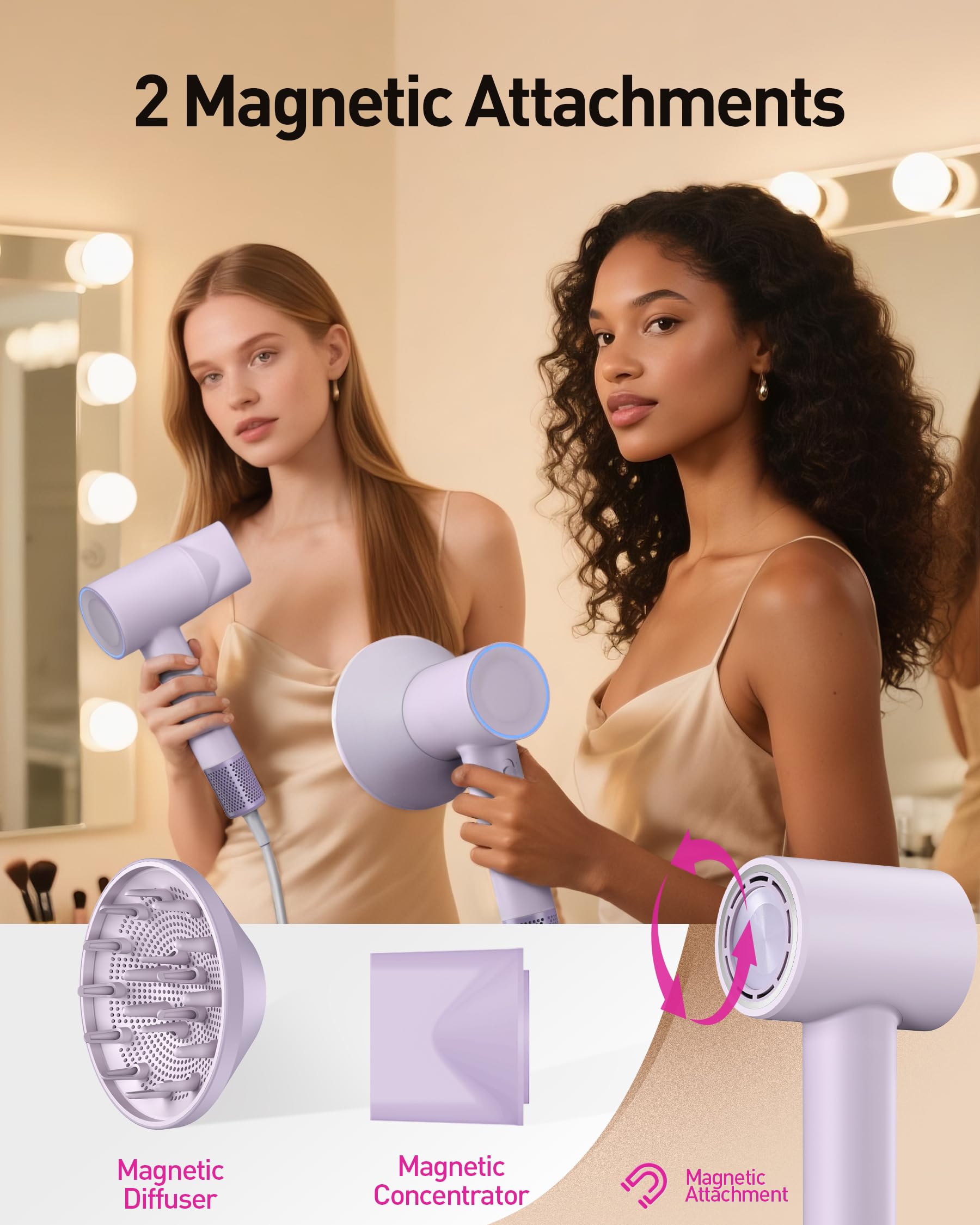 Zibtes diffuser attachment ideal for curly hair styling.