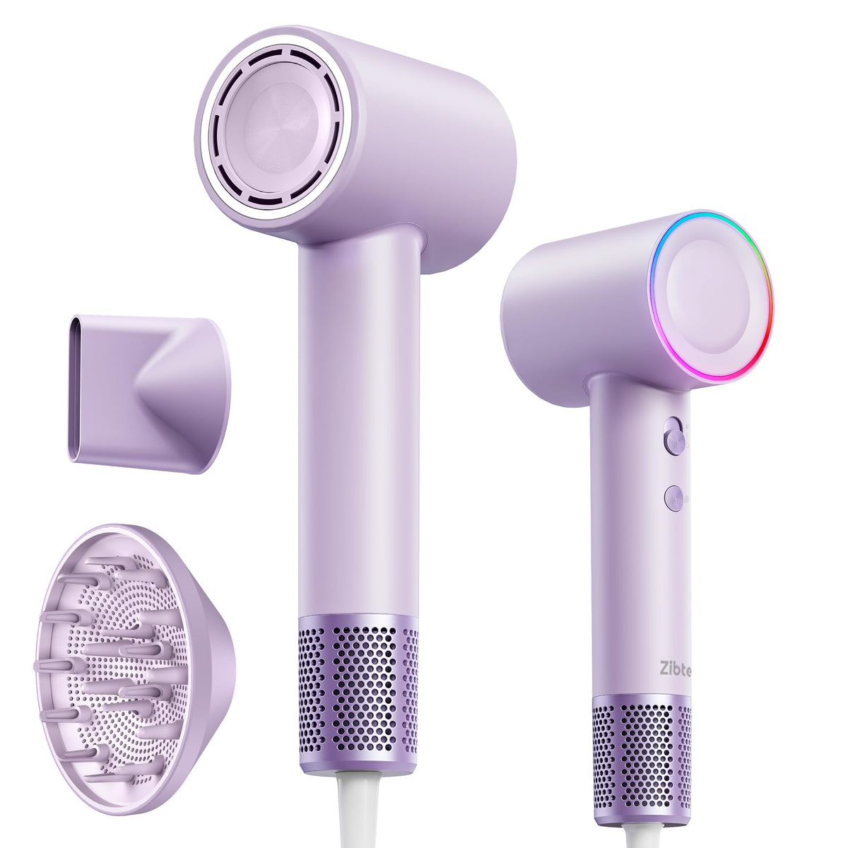 Zibtes high-speed hair dryer motor view, ultra-fast drying for busy mornings.