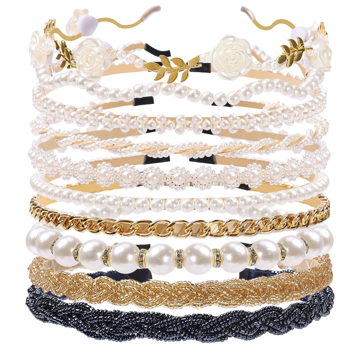 Zifengcer pearl headbands collection showing elegant beaded style for daily wear