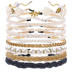 Zifengcer pearl headbands collection showing elegant beaded style for daily wear