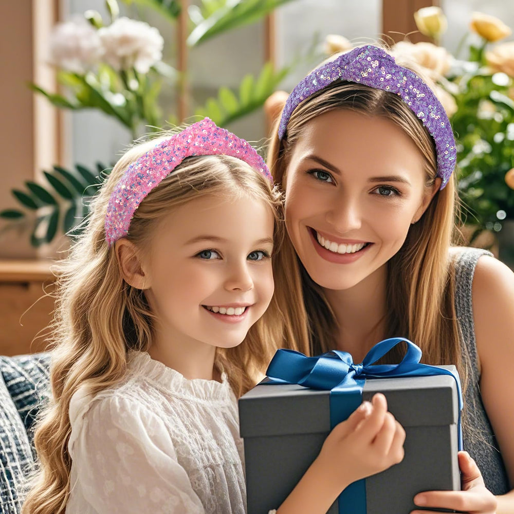 Zifengcer sequin headbands gift-ready packaging.