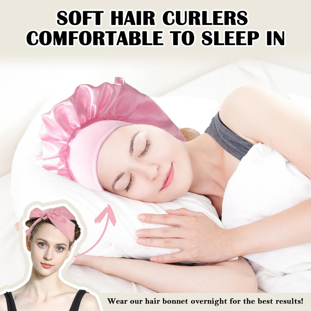 ZILAMPU velvet curl headband close-up highlights soft padding for overnight use