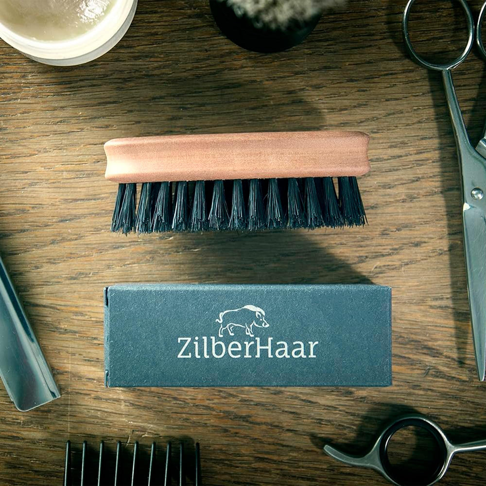 ZilberHaar works with all beard balms and oils for an even finish.