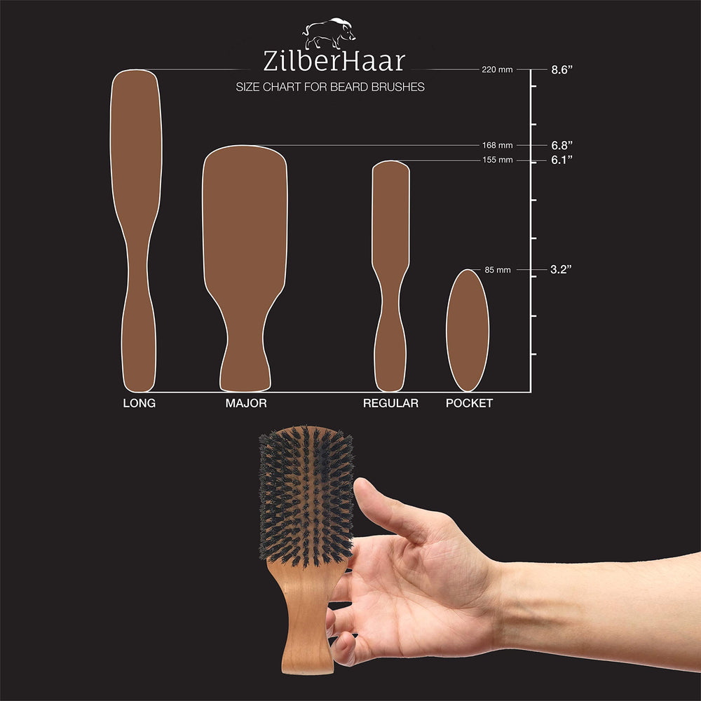 ZilberHaar Major pearwood handle—luxury, durable grip for grooming sessions.
