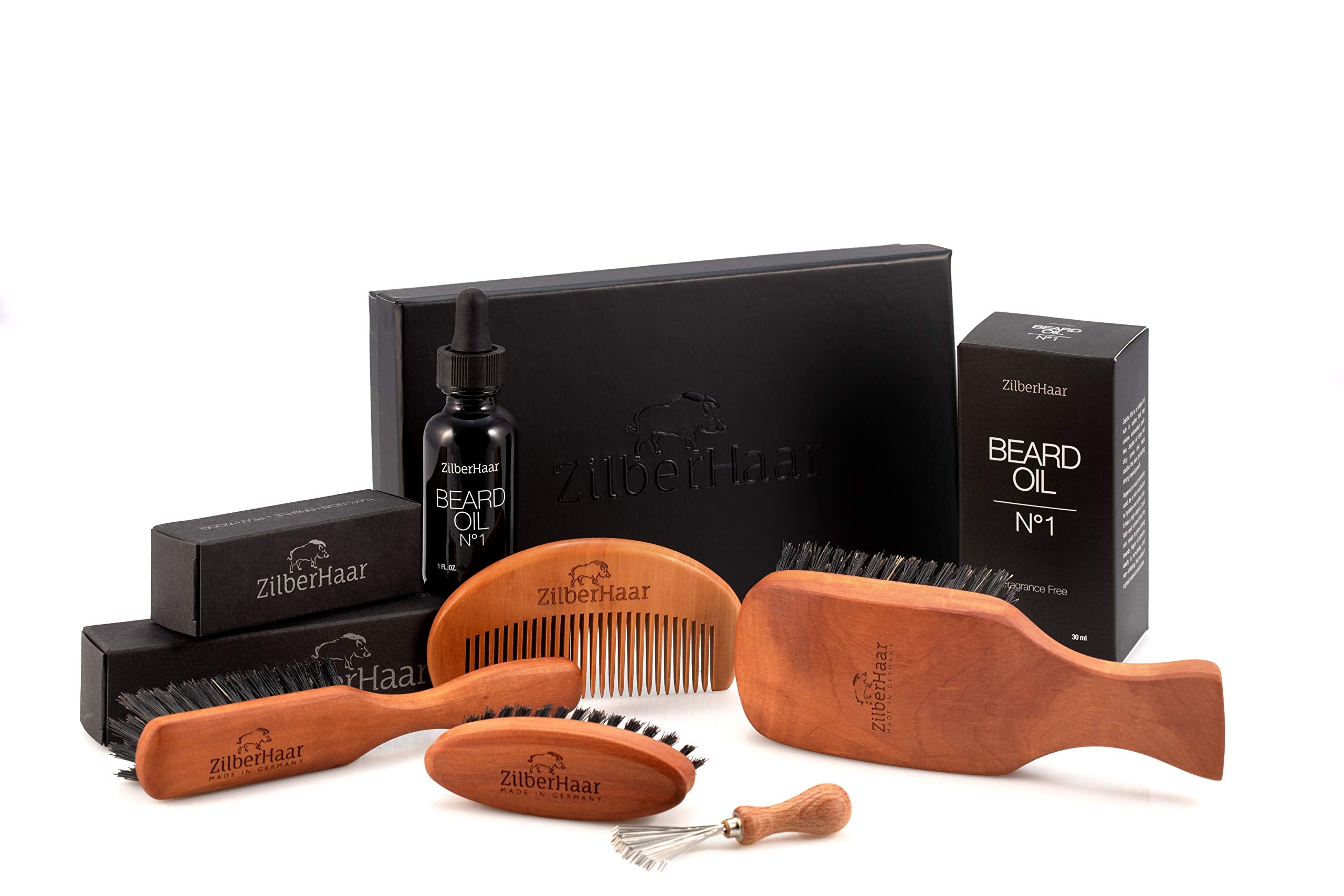 ZilberHaar Major shaping beards and hair—classic design meets modern grooming needs.