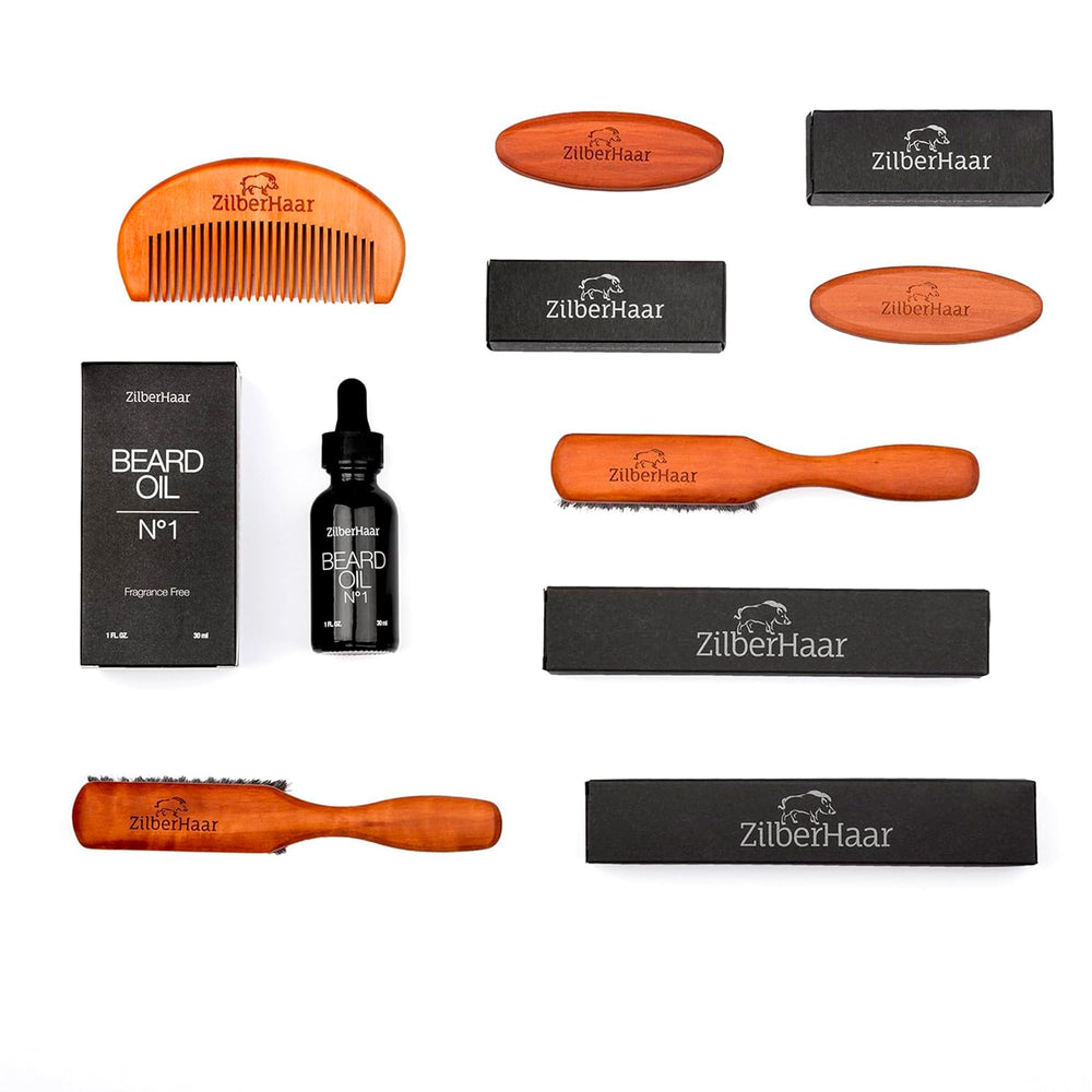 ZilberHaar Regular Beard Brush demonstrates European craftsmanship and durable design.
