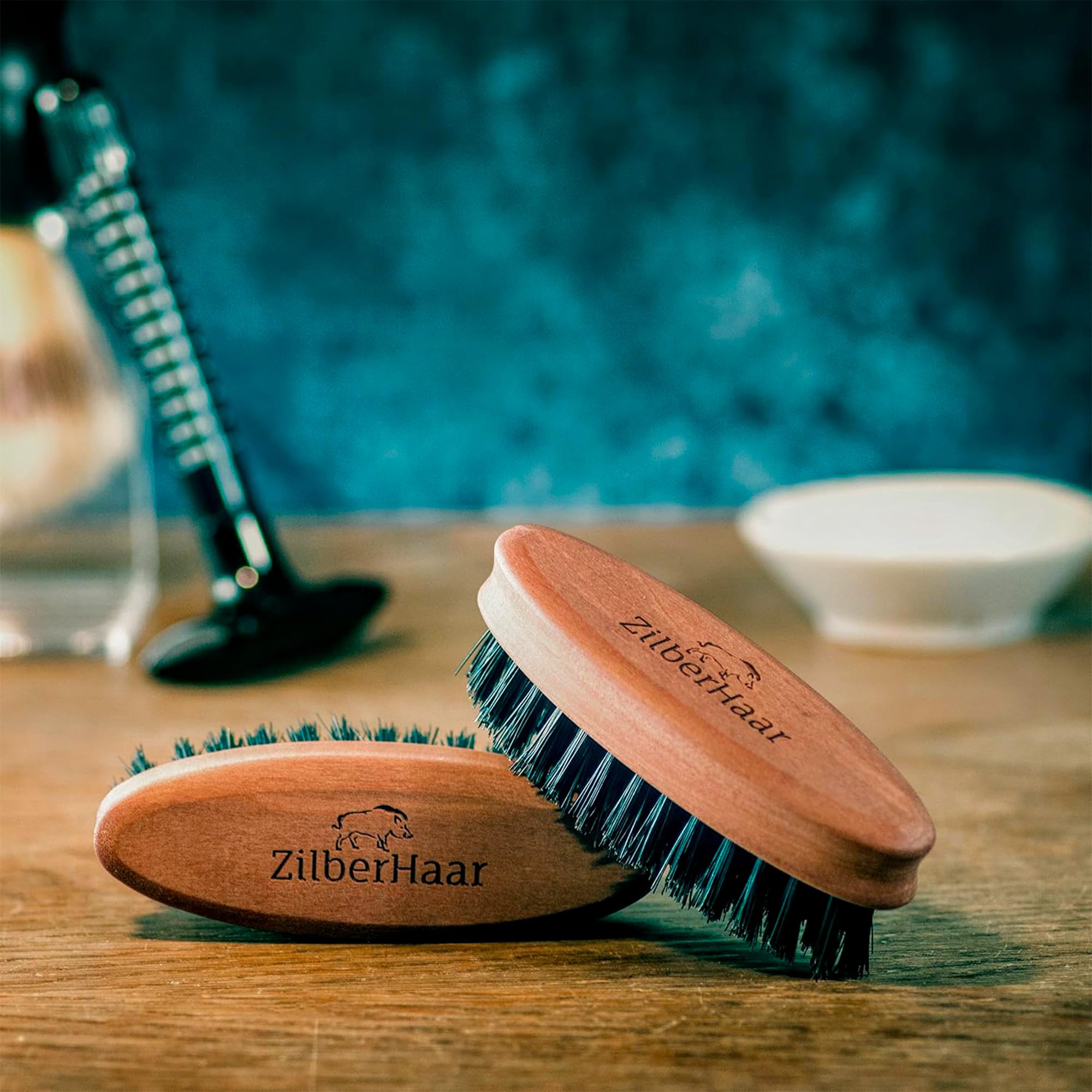 ZilberHaar soft bristles evenly dispense balm for consistent feel.