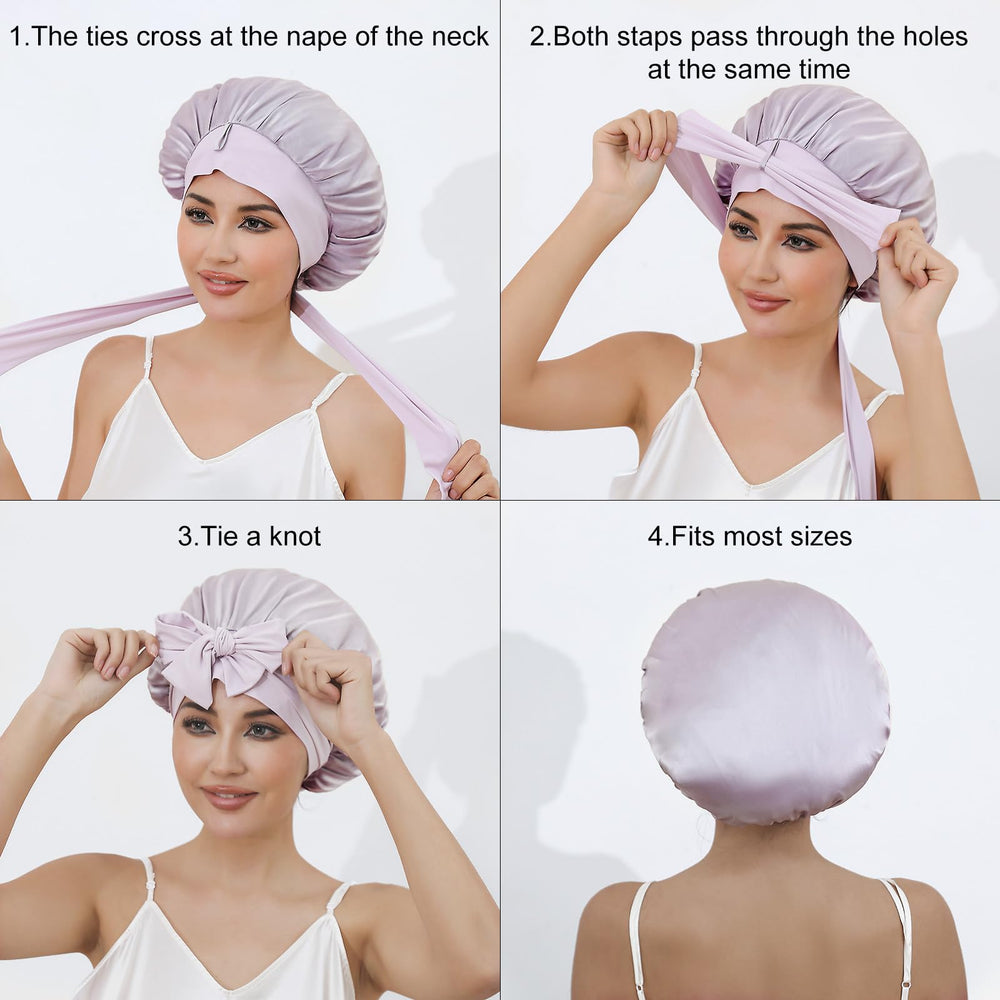 ZIMASILK bonnet versatility as silk bonnet and hair wrap
