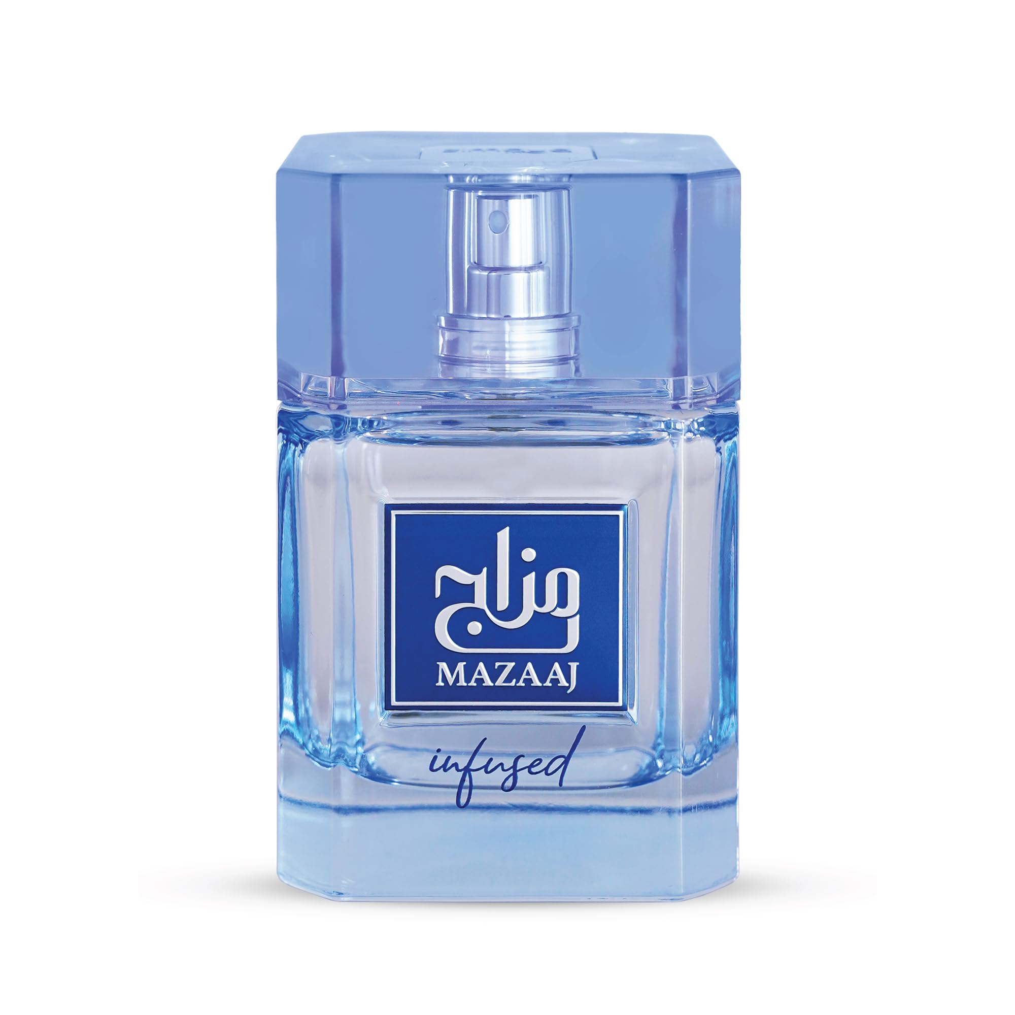 Zimaya Mazaaj Eau de Parfum bottle, sleek design for confident daytime wear.