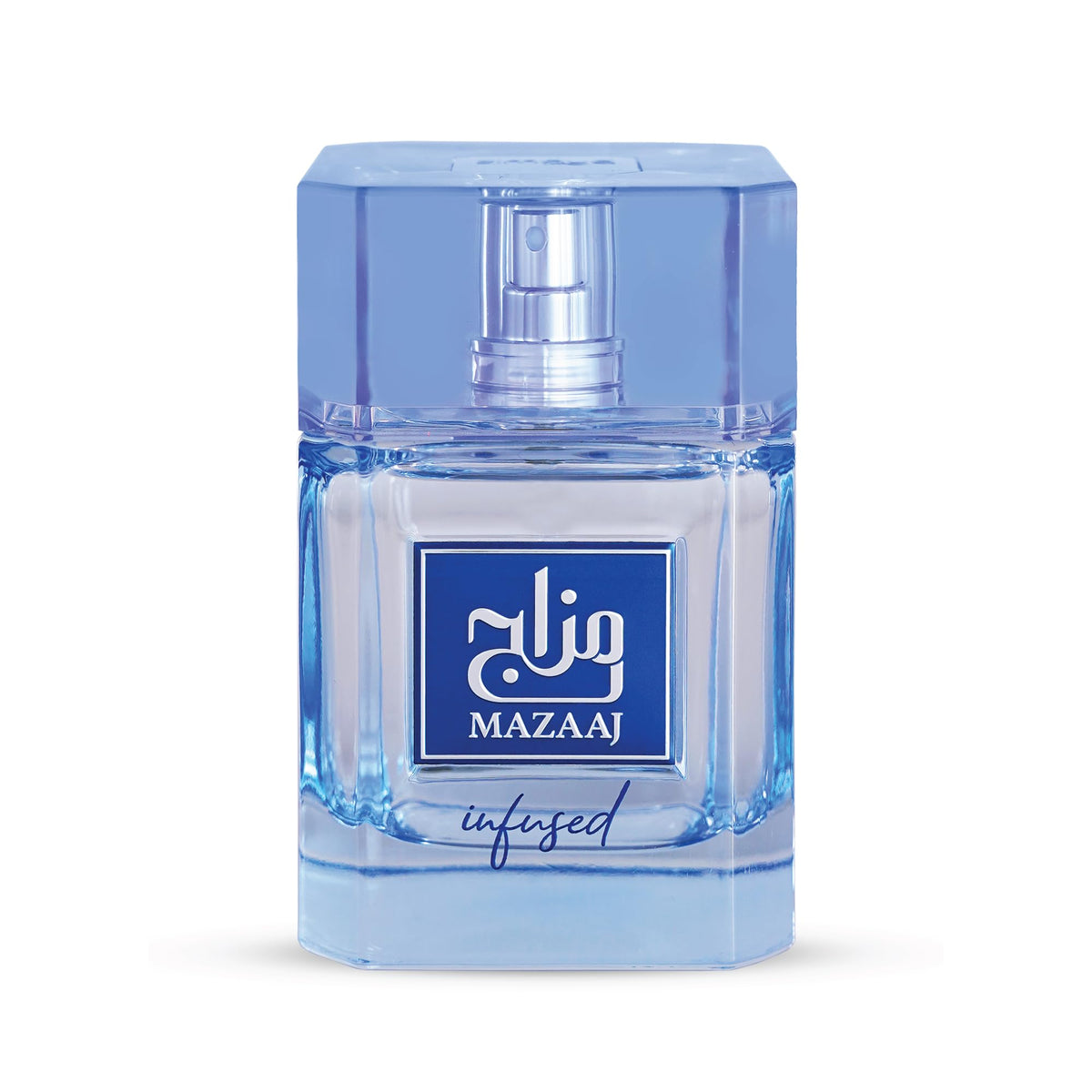 Zimaya Mazaaj Eau de Parfum bottle, sleek design for confident daytime wear.