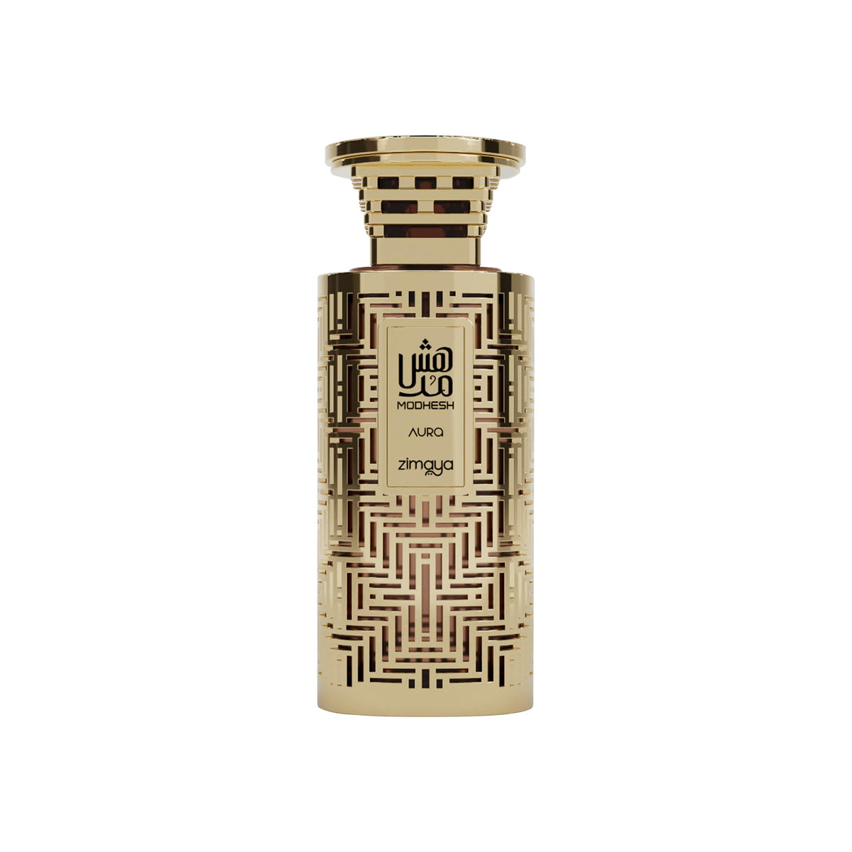 zimaya Modhesh Aura bottle front shows confident daily wear