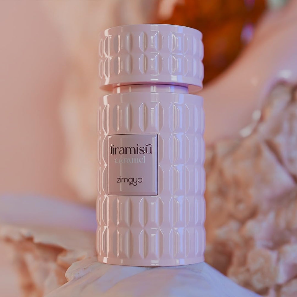 Zimaya Tiramisu Caramel elegant packaging signaling premium fragrance and gift-ready presentation.