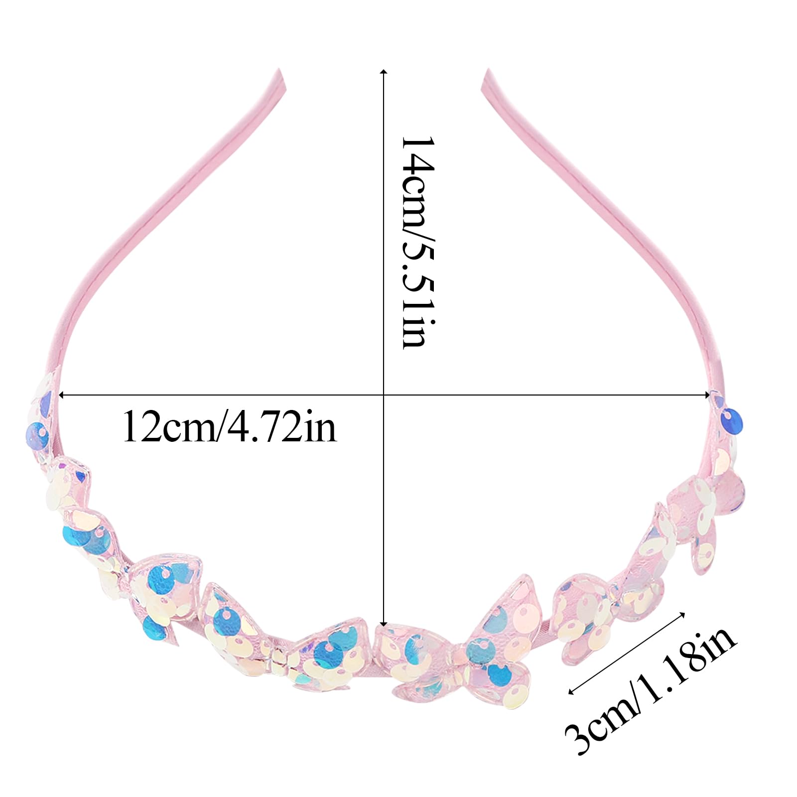 Ziricher butterfly headband option adds charm to party or school looks.