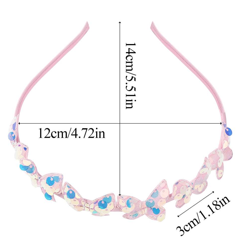 Ziricher butterfly headband option adds charm to party or school looks.