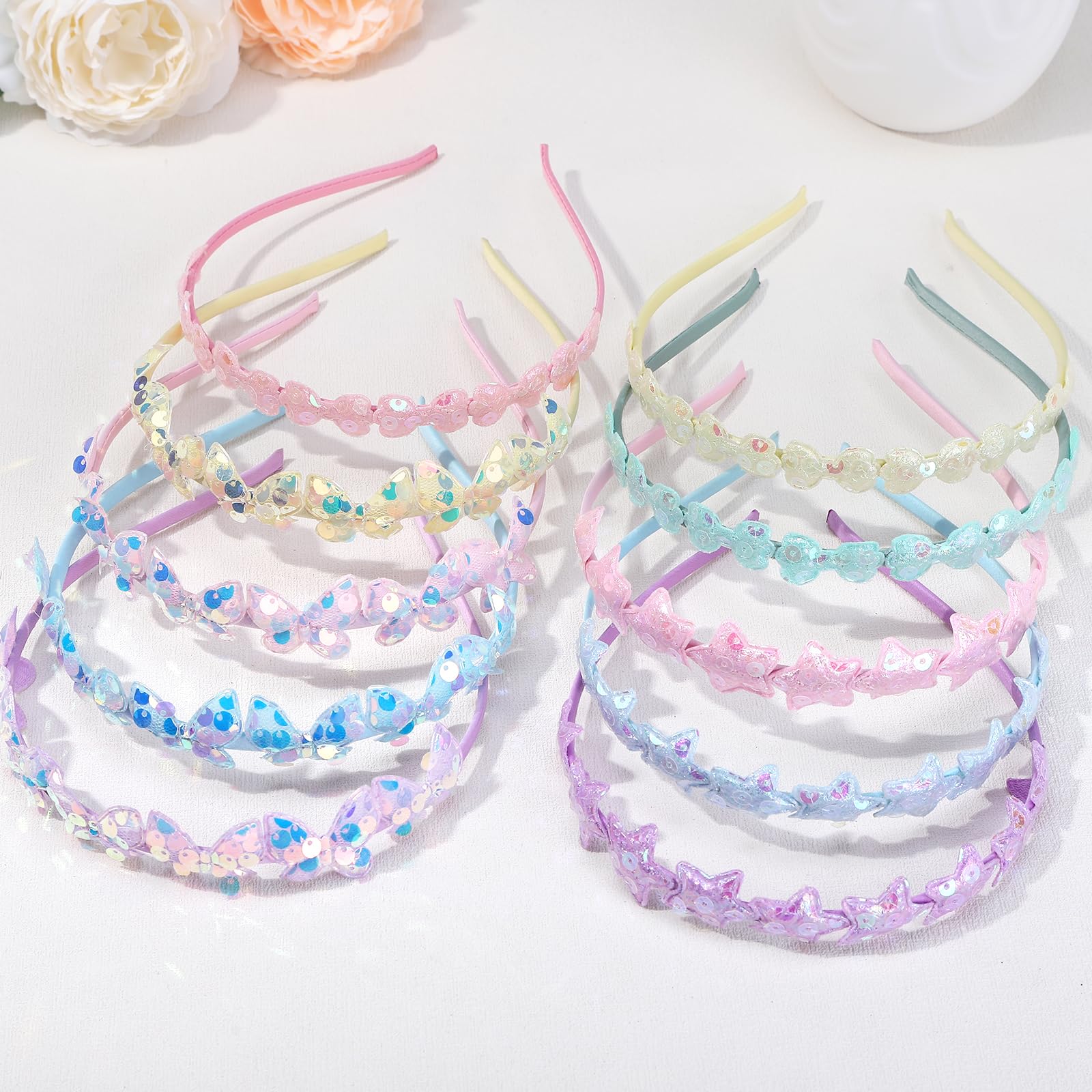 Ziricher children hair accessory star/bow set enhances dress-up moments.