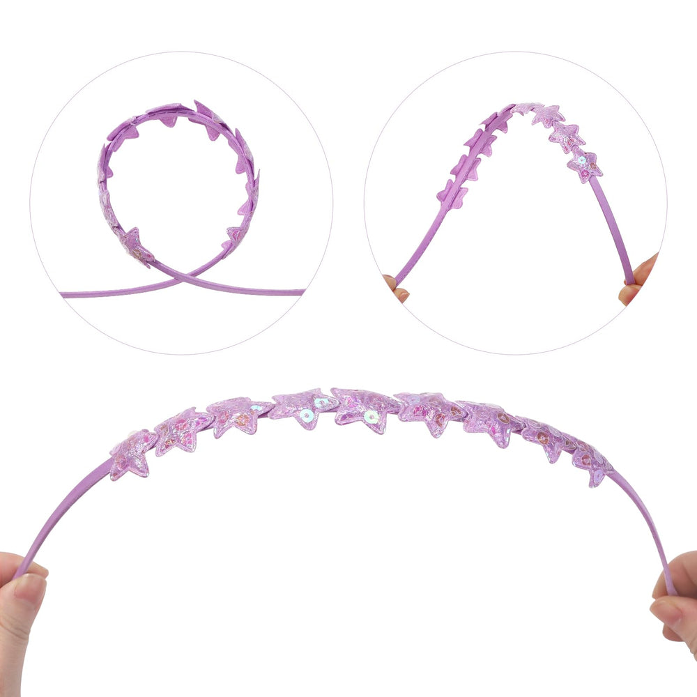 Ziricher glitter sequin headbands offer vibrant color matching for outfits.
