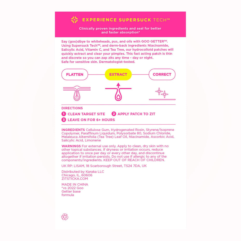 ZitSticka face body patches care for facial and body zits