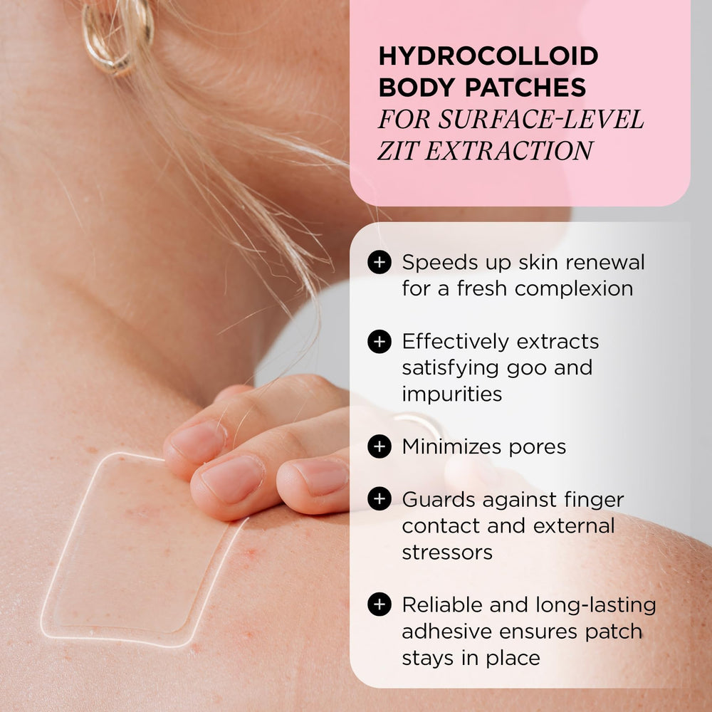 Goo Getter patch on body blemish with barrier protection