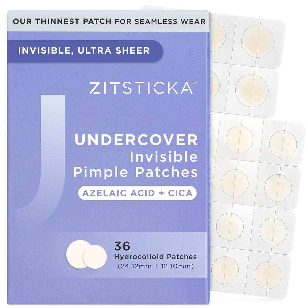 ZitSticka invisible pimple patches on skin with undetectable wear