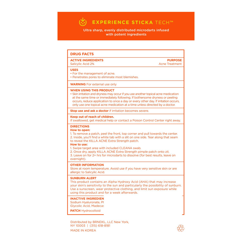 ZitSticka KILLA ingredients panel highlights salicylic acid and peptides